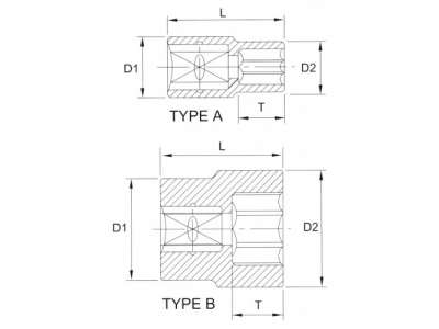 Головка торцевая 12гр. 3/8" 16мм от LICOTA Головка торцевая 12гр. 3/8" 16мм